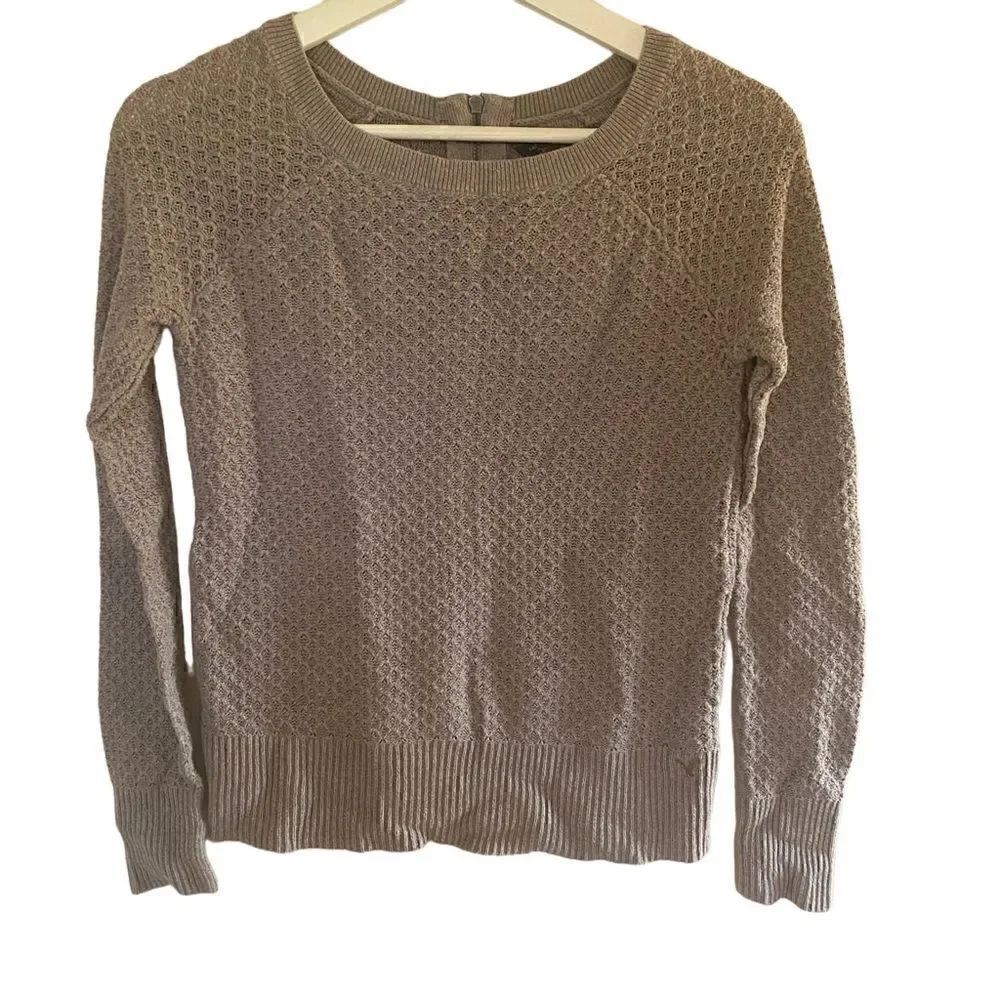 American Eagle Outfitters XS sweater 100% cotton exposed zipper textured knit